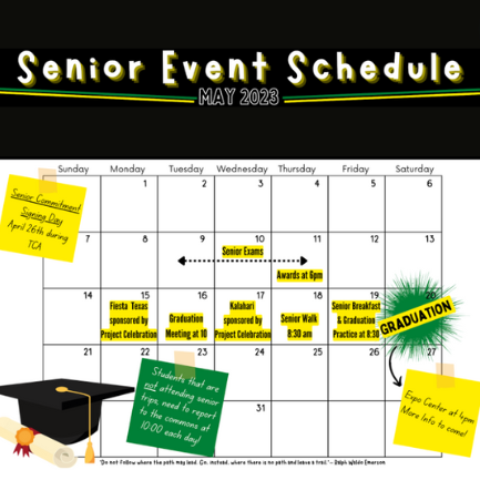  Senior Event Schedule